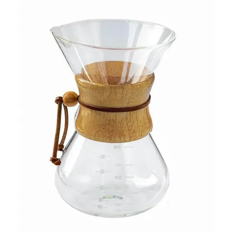 Ahşap Tutacaklı Cam Chemex 800 ml