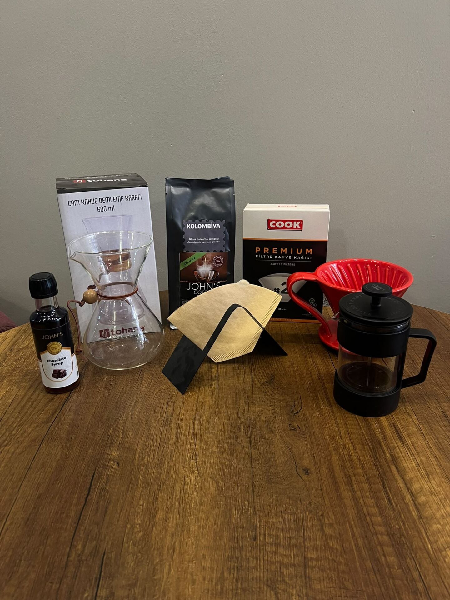 FRENCH PRESS KAHVE KİTİ - KAHVE ÇEKİRDEĞİ HEDİYELİ